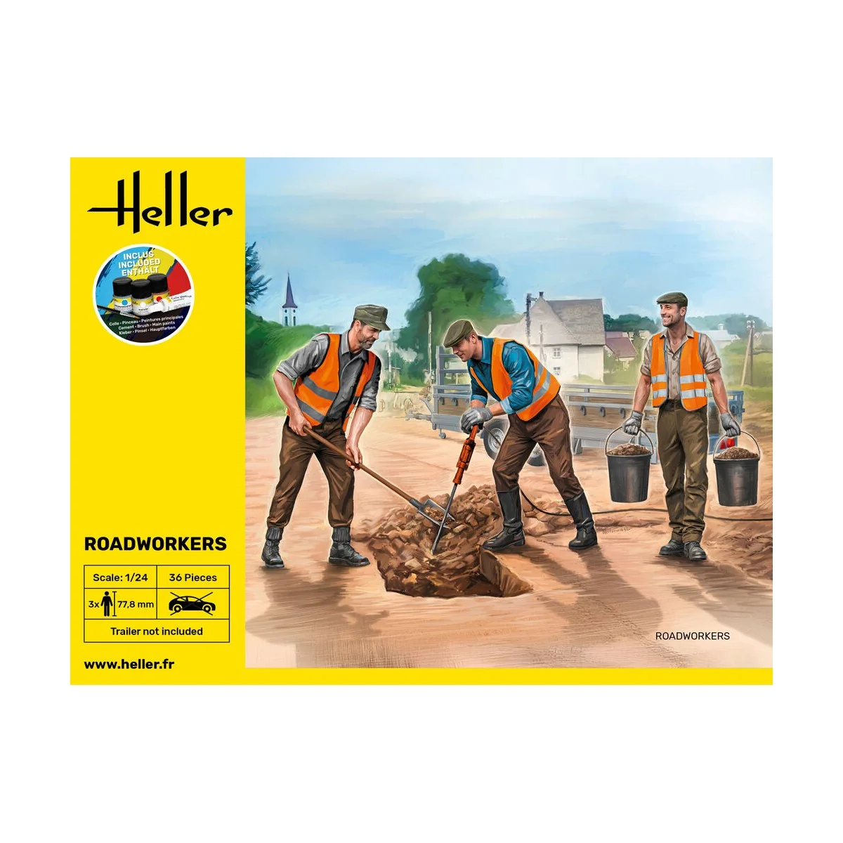 STARTER KIT Road Workers, 1/24 - Heller 58754 STARTER KIT Road Workers, 1/24 - Heller 58754
