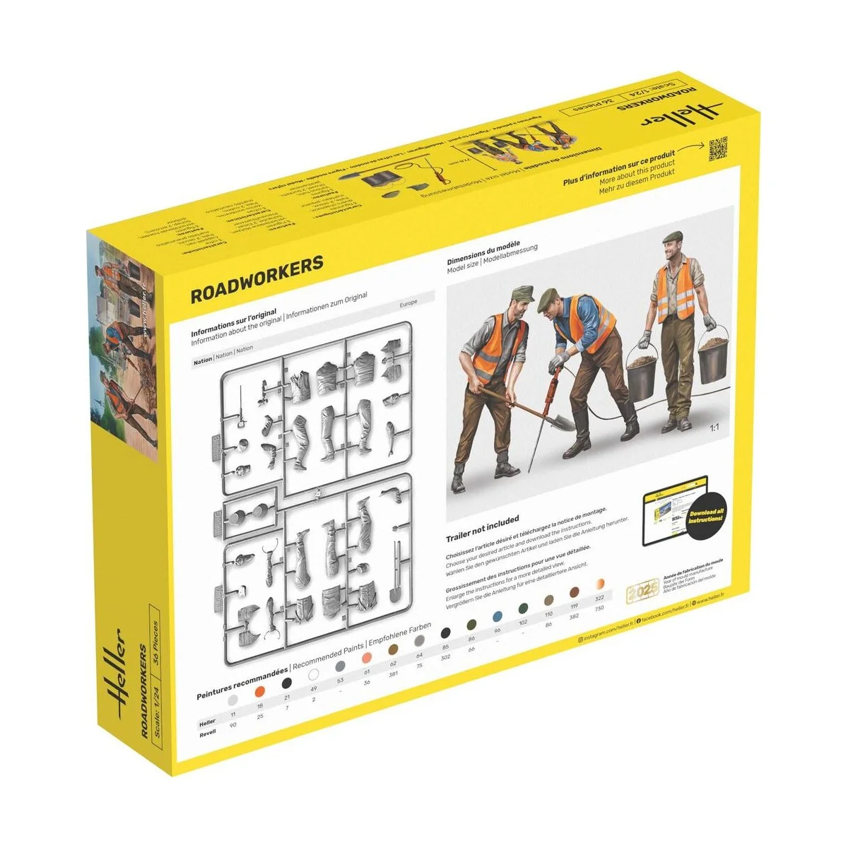 STARTER KIT Road Workers, 1/24 - Heller 58754 STARTER KIT Road Workers, 1/24 - Heller 58754