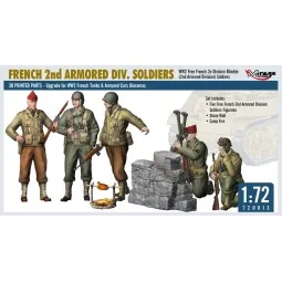 FRENCH 2nd ARMORED DIV. SOLDIERS, 1/72 - Mirage Hobby 720013 2