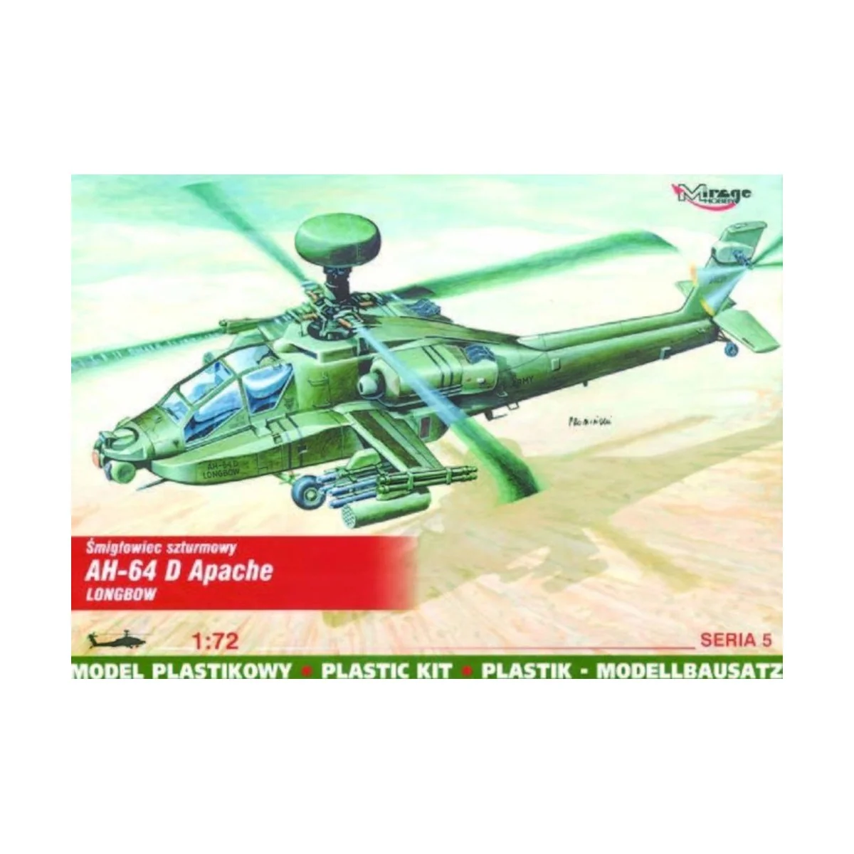 McDonnell Douglas AH-64 D Apache Longbow, 1/72 - Mirage Hobby 72054