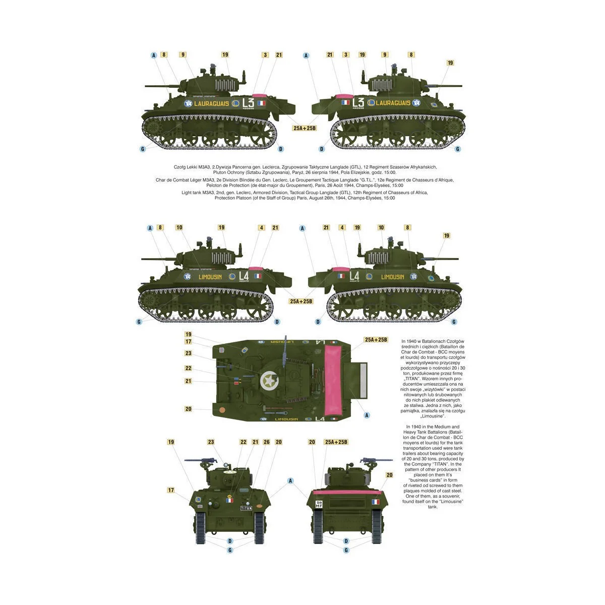 Liberation of Paris, Light Tank M3A3, 1/72 - Mirage Hobby 726068