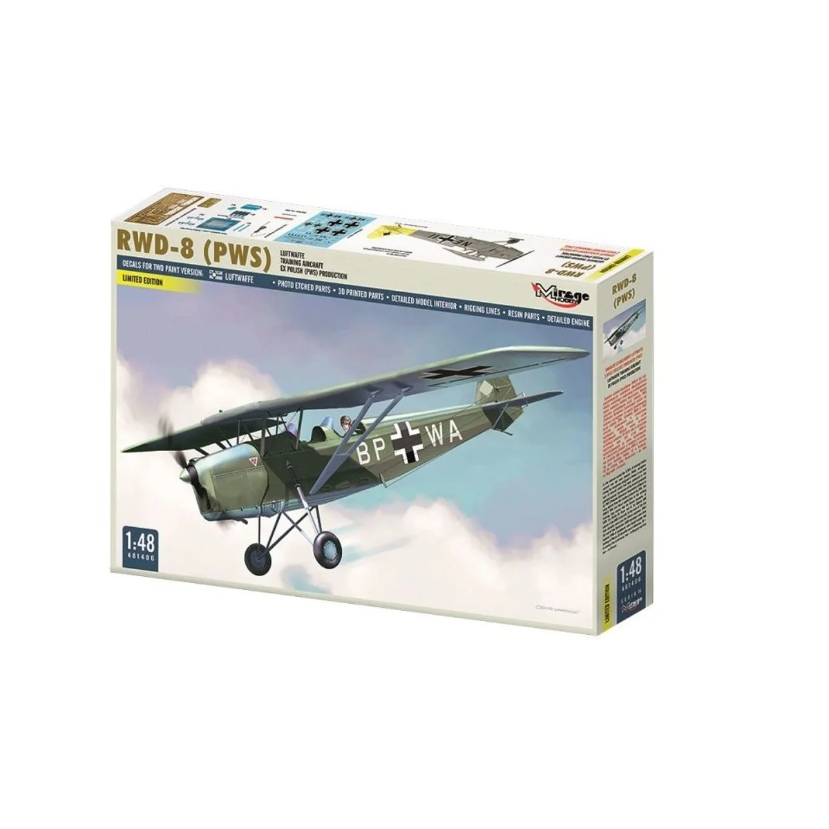 RWD-8 (PWS) Luftwaffe training aircraft ex Polisch Produktion, 1/48...