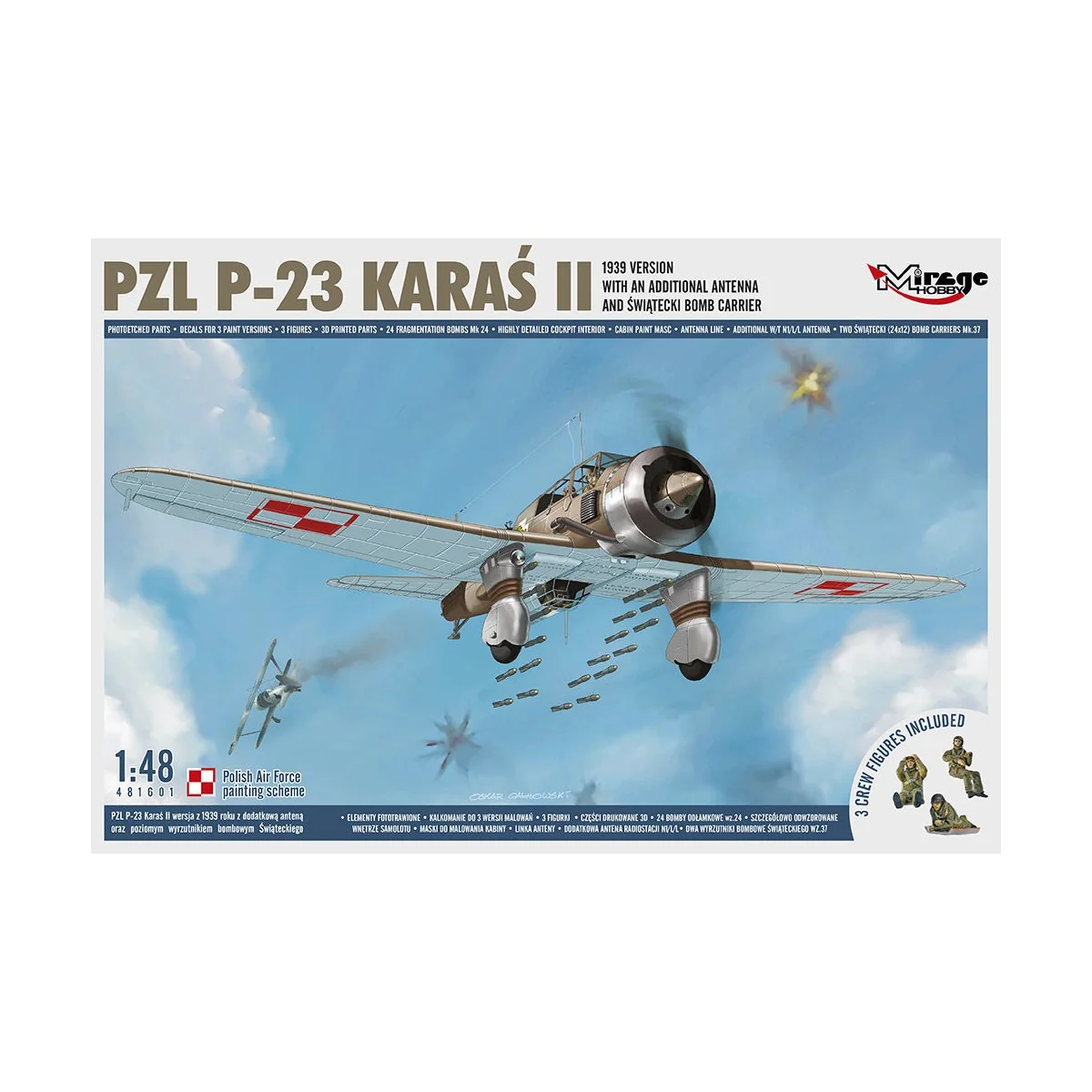 PZL P-23 KARAS II, 1939 Version with an Additional Antenna, 1/48 - ...