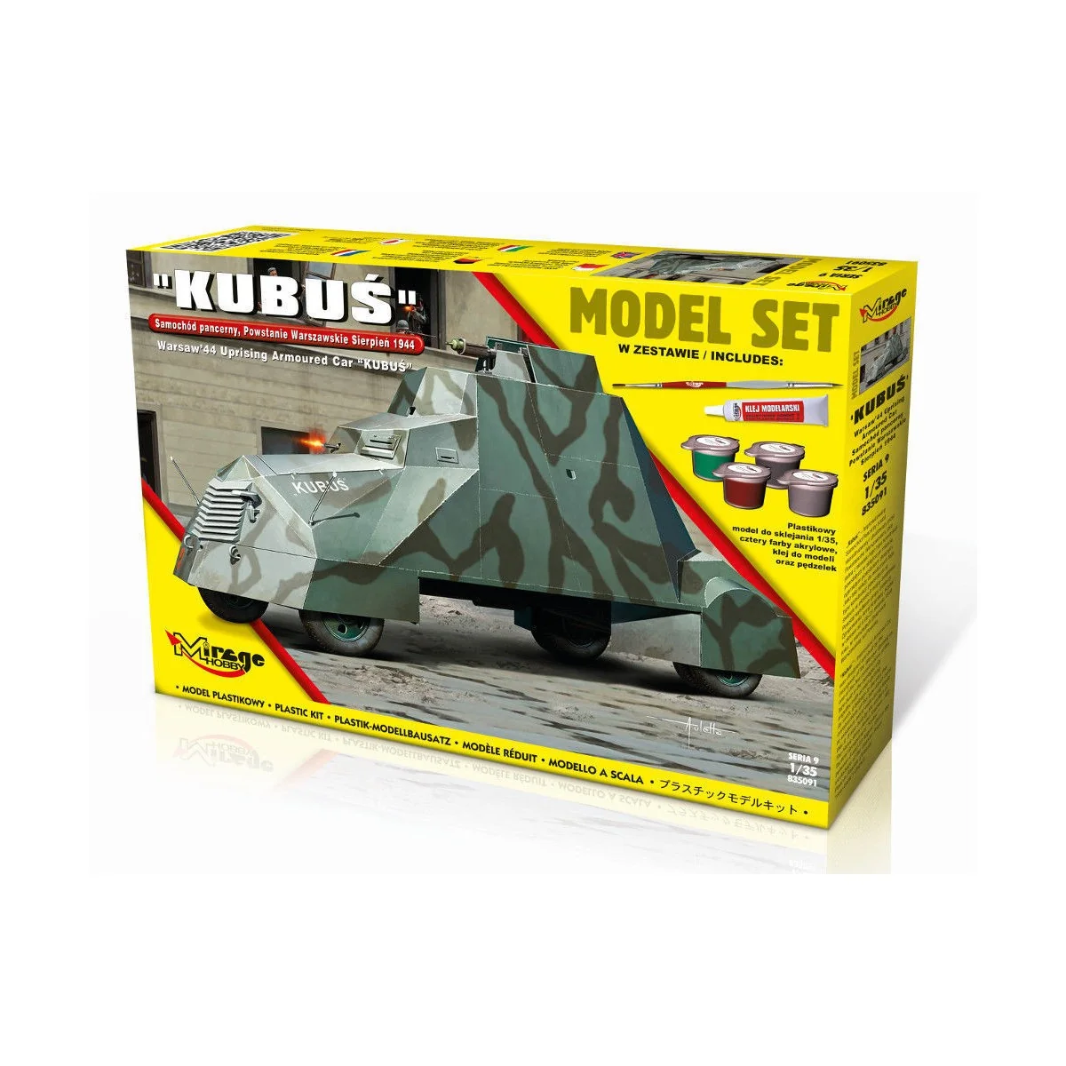 Kubus(Warsaw'44 Uprising Armoured Car) Model Set, 1/35 - Mirage Hob...