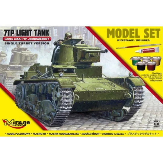 7TP Light Tank "Single Turret"(Model Set, 1/35 - Mirage Hobby 835092