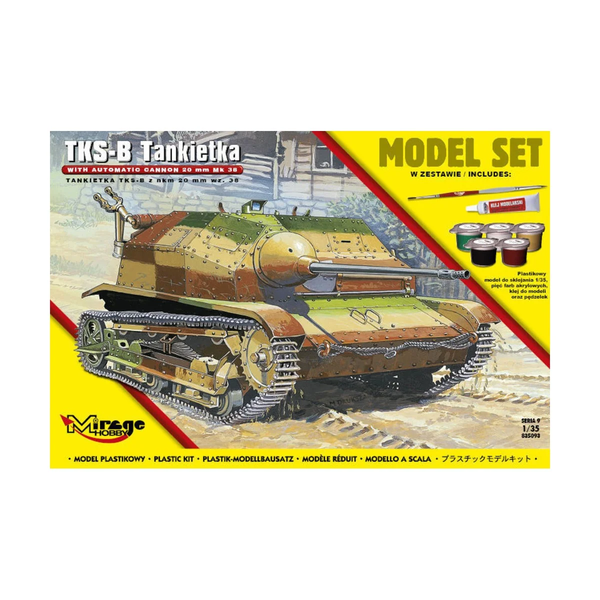 Tankette TKS-B(w/automatic cannon 20mm Mk.38) (Model Set), 1/35 - M...