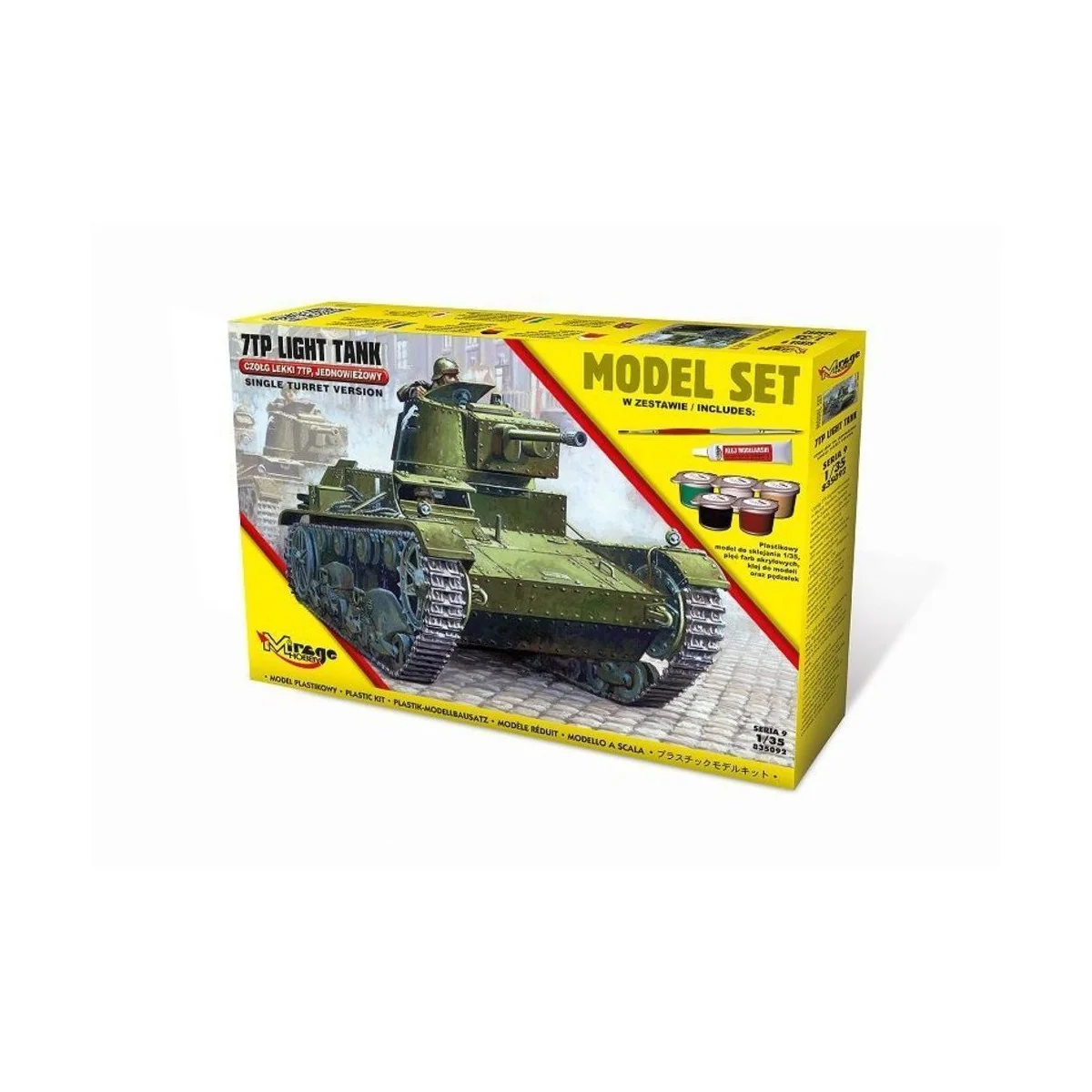 7TP Light Tank "Single Turret"(Model Set, 1/35 - Mirage Hobby 835092
