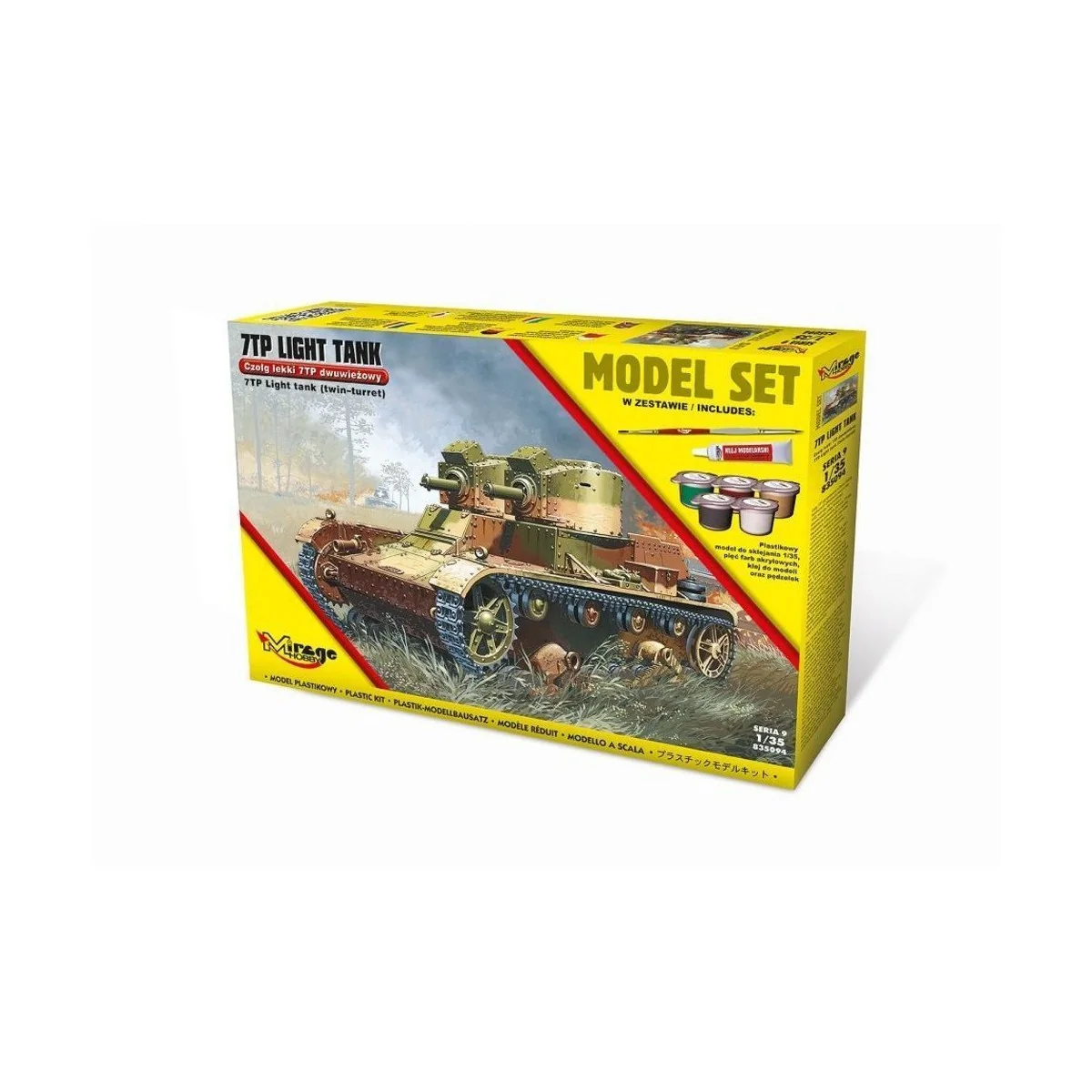 7TP Light Tank "Twin Turret"(Model Set), 1/35 - Mirage Hobby 835094