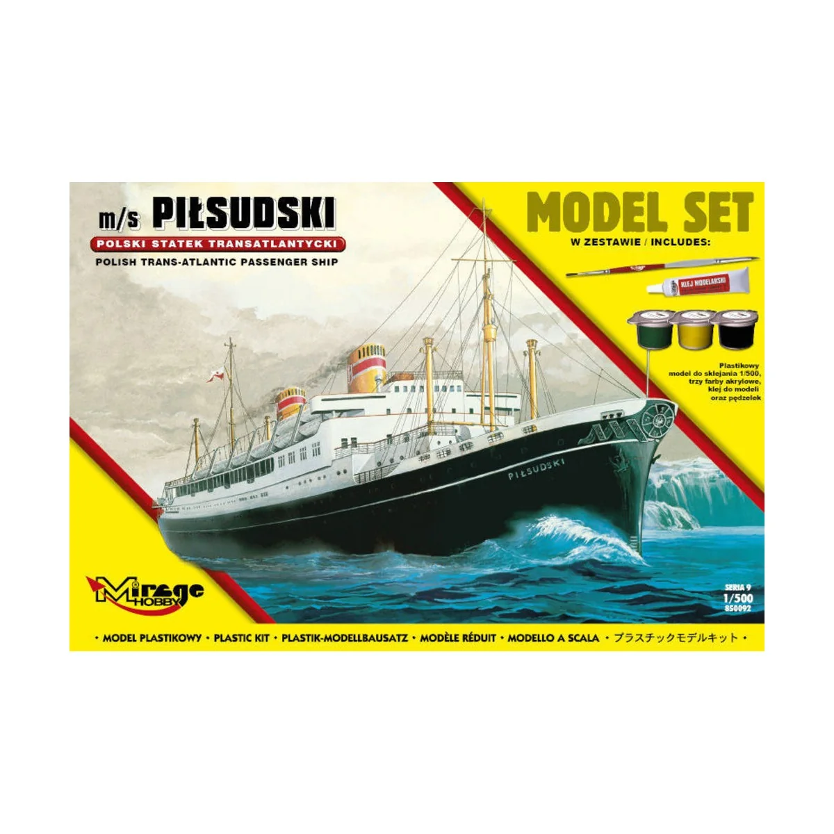 m/s PILSUDSKI(Trans-Atlantic Passenger S Ship)(Model Set), 1/500 - ...