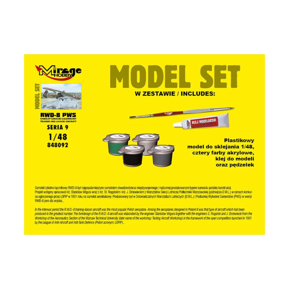 R.W.D.-8 PWS(Trainer a.Liaison plan vers (Model Set), 1/48 - Mirage...
