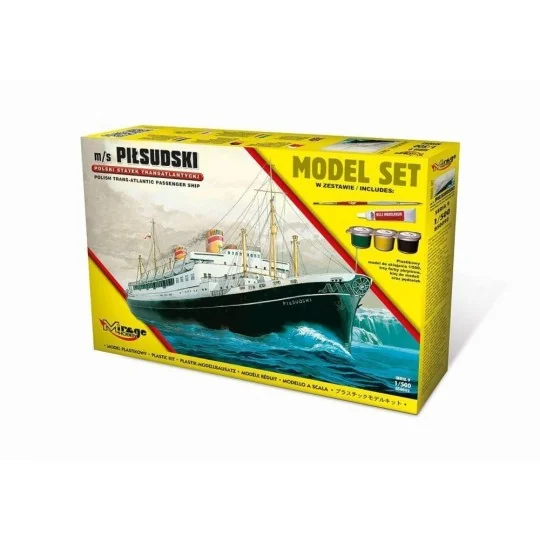 m/s PILSUDSKI(Trans-Atlantic Passenger S Ship)(Model Set), 1/500 - ...