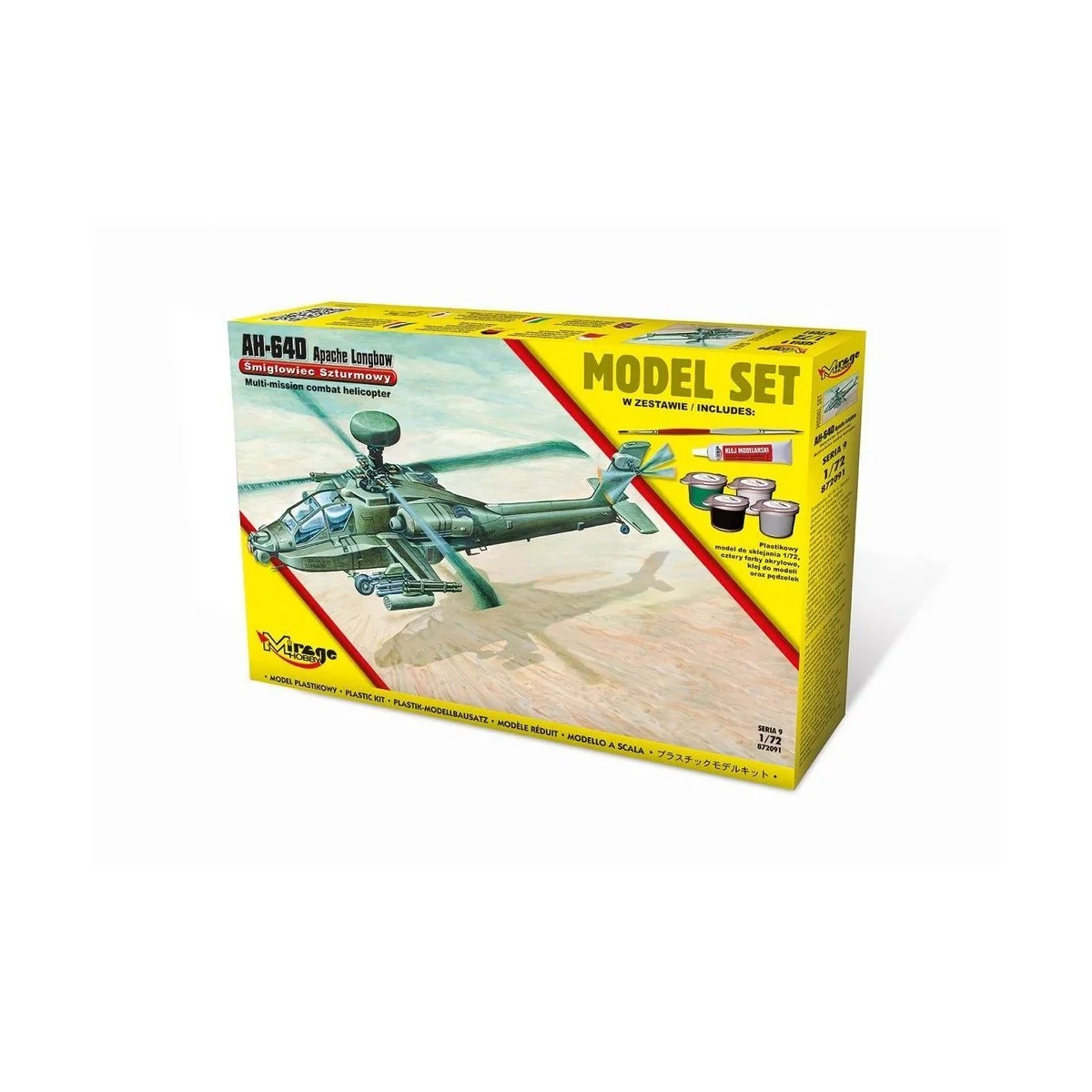 AH-64D APACHE Longbow (Model Set), 1/72 - Mirage Hobby 872091