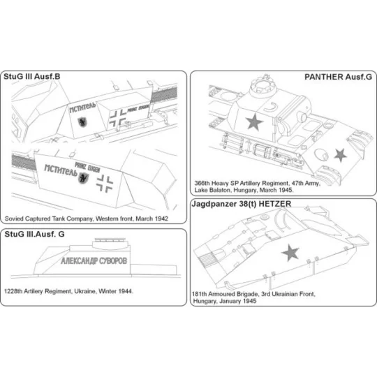 German tanks in soviet hands DECAL, 1/48 - Hauler HLX48098