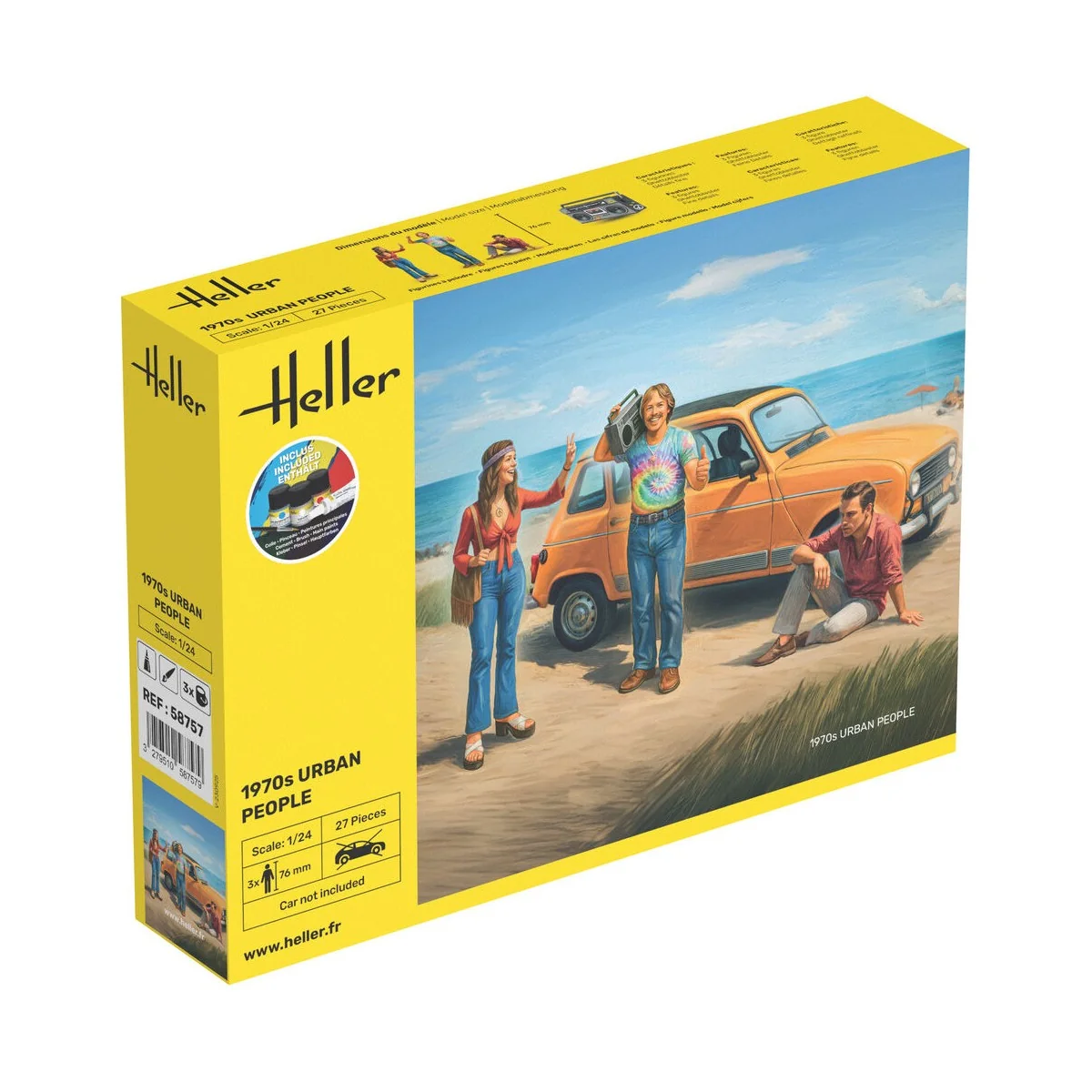 STARTER KIT 1970s Urban People, 1/24 - Heller 58757 STARTER KIT 1970s Urban People, 1/24 - Heller 58757