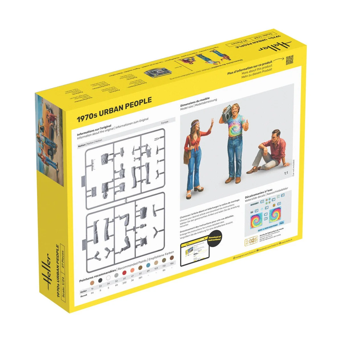 STARTER KIT 1970s Urban People, 1/24 - Heller 58757 STARTER KIT 1970s Urban People, 1/24 - Heller 58757