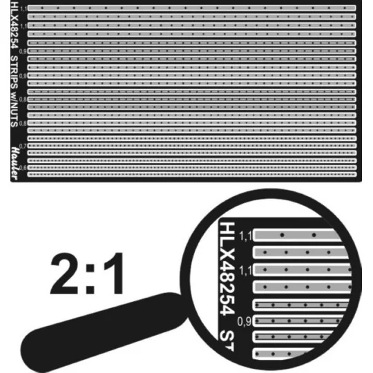 STRIPS w-nuts 0, 6-1, 1mm, 1/48 - Hauler HLX48254