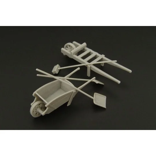 Wheel-barrow set, 1/48 - Hauler HLF48017