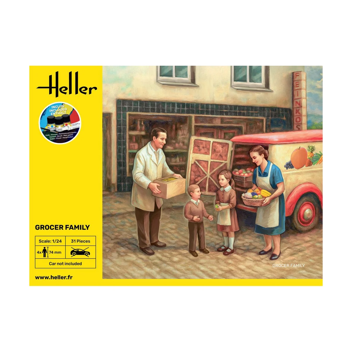 STARTER KIT Grocer Family, 1/24 - Heller 58758 STARTER KIT Grocer Family, 1/24 - Heller 58758