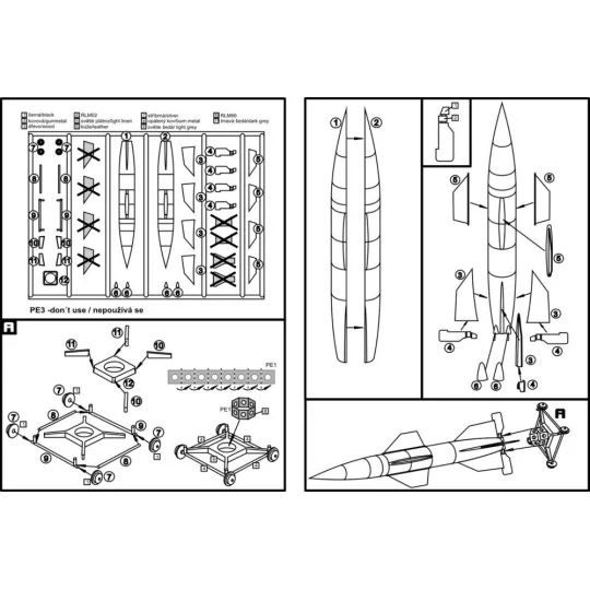 Hermes A1 rocket, 1/72 - Brengun BRP72008