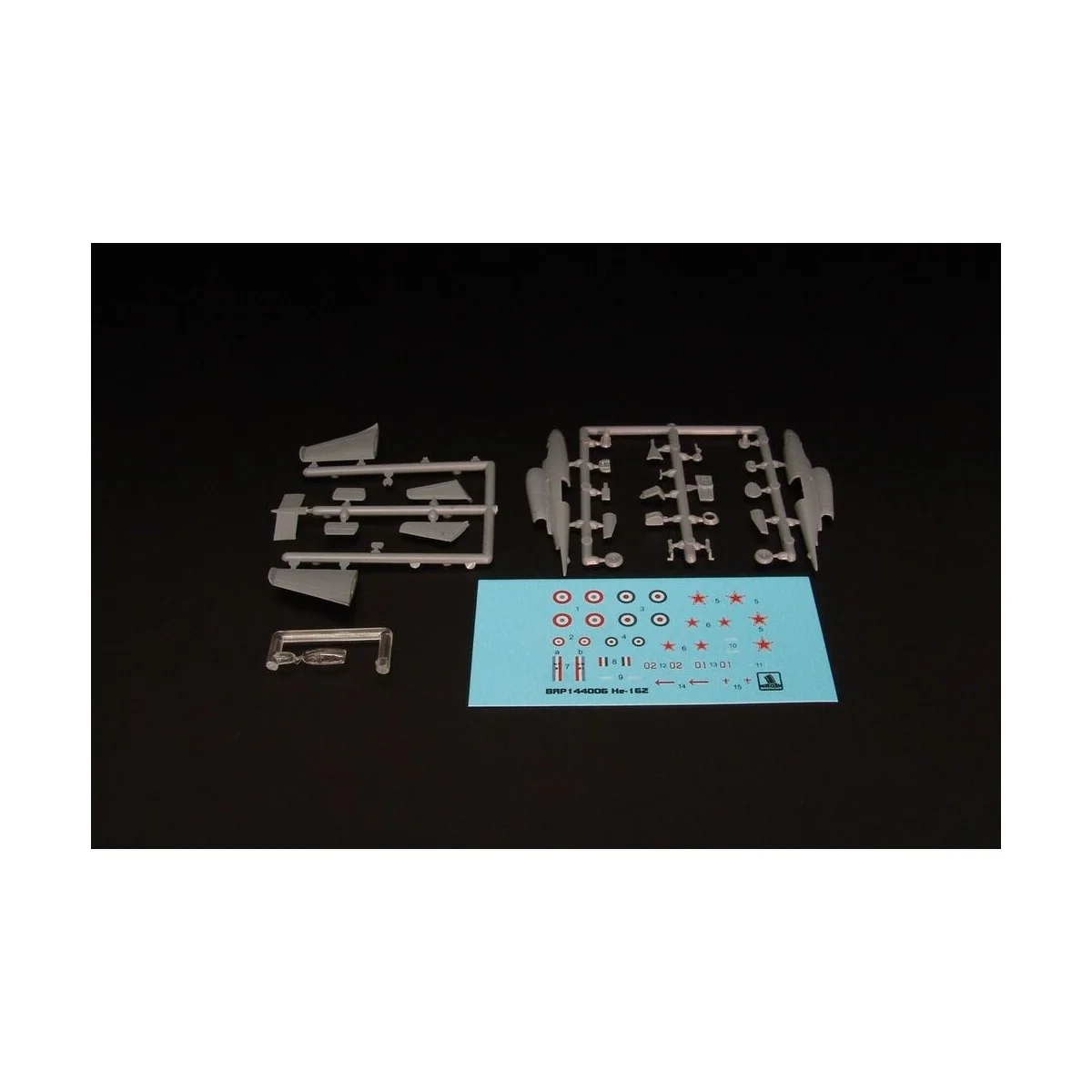 He-162 A2 War prizes“, 1/144 - Brengun BRP144006