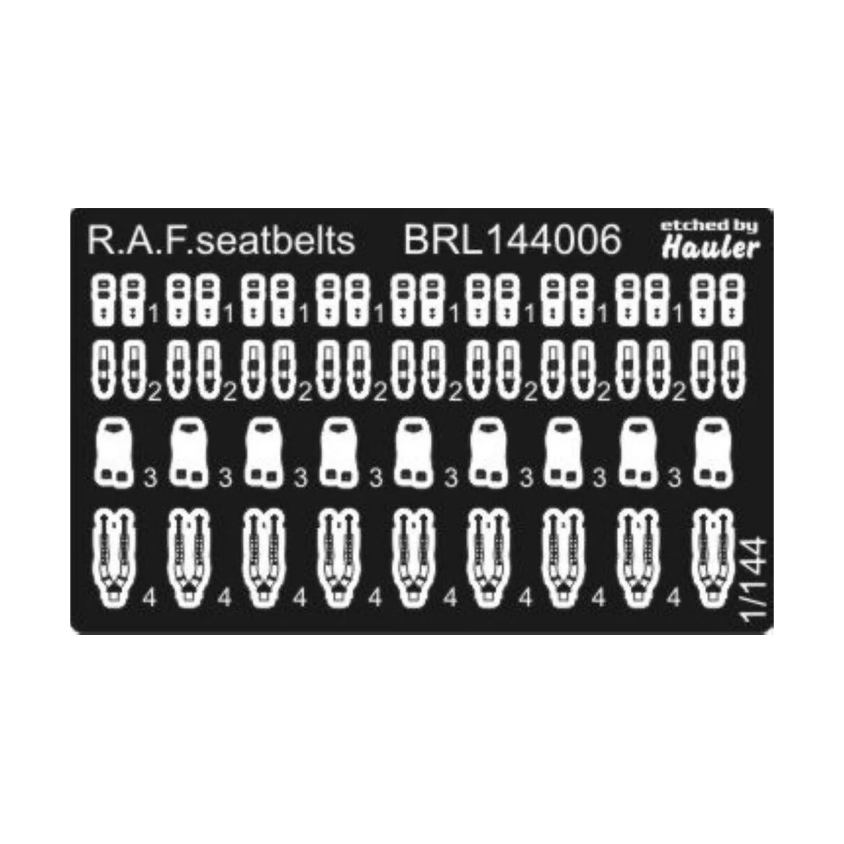 U K seat belts, 1/144 - Brengun BRL144006