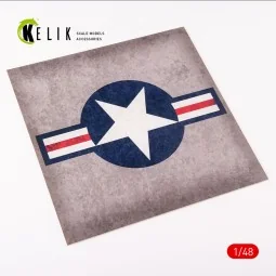 US Roundel - Acrylic 3 mm (240 x 240 mm) (190g) (1/72 - 1/48), 1/48...
