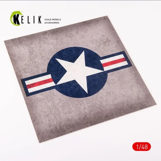US Roundel - Acrylic 3 mm (240 x 240 mm) (190g) (1/72 - 1/48), 1/48...