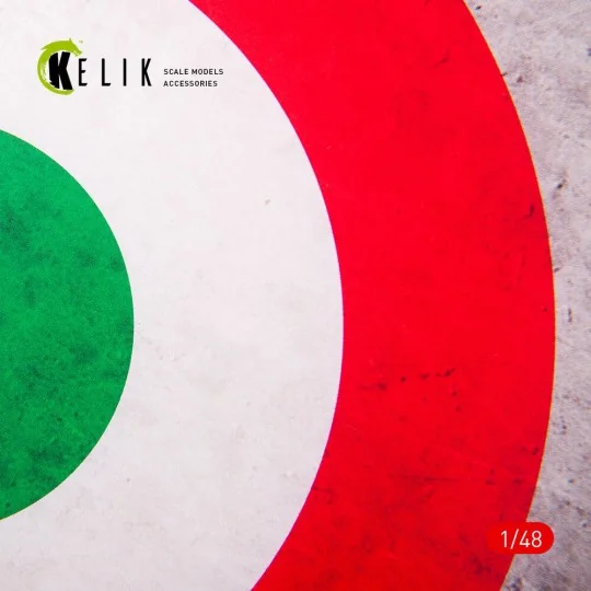 Italy Roundel - Acrylic 3 mm (240 x 240 mm) (190g) (1/72 - 1/48), 1...