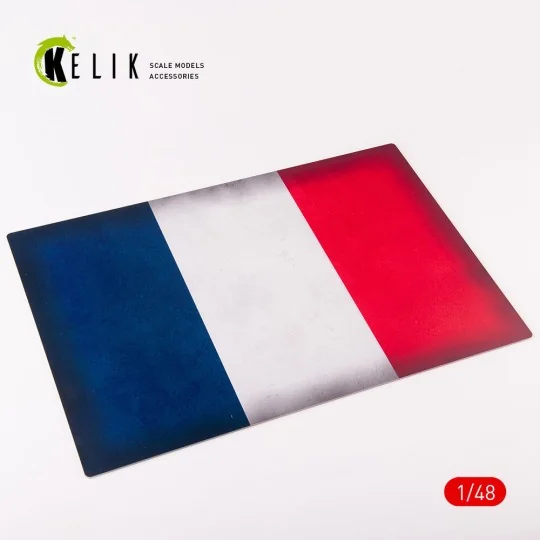 France Flag - Acrylic 3 mm (410 x 270 mm) (410 g), 1/48 - Kelik KS4...