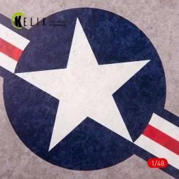 US Roundel - Acrylic 3 mm (240 x 240 mm) (190g) (1/72 - 1/48), 1/48... 2