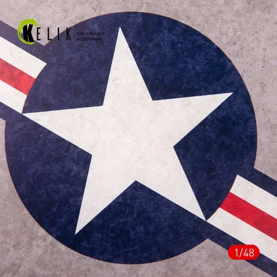 US Roundel - Acrylic 3 mm (240 x 240 mm) (190g) (1/72 - 1/48), 1/48...