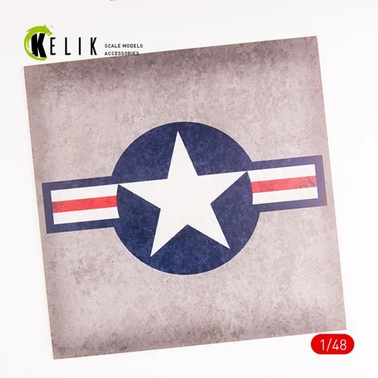 US Roundel - Acrylic 3 mm (240 x 240 mm) (190g) (1/72 - 1/48), 1/48...