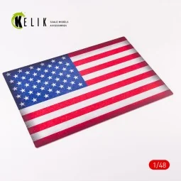 USA Flag - Acrylic 3 mm (410 x 270 mm) (410 g), 1/48 - Kelik KS48032
