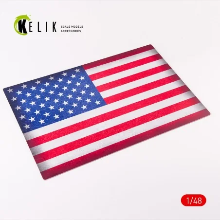 USA Flag - Acrylic 3 mm (410 x 270 mm) (410 g), 1/48 - Kelik KS48032
