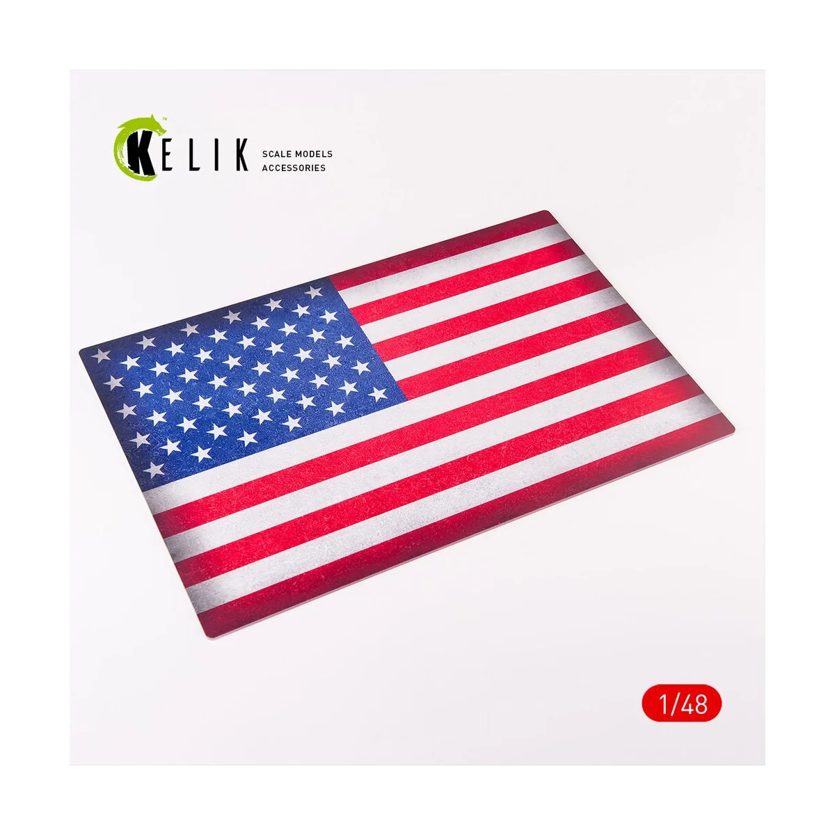 USA Flag - Acrylic 3 mm (410 x 270 mm) (410 g), 1/48 - Kelik KS48032