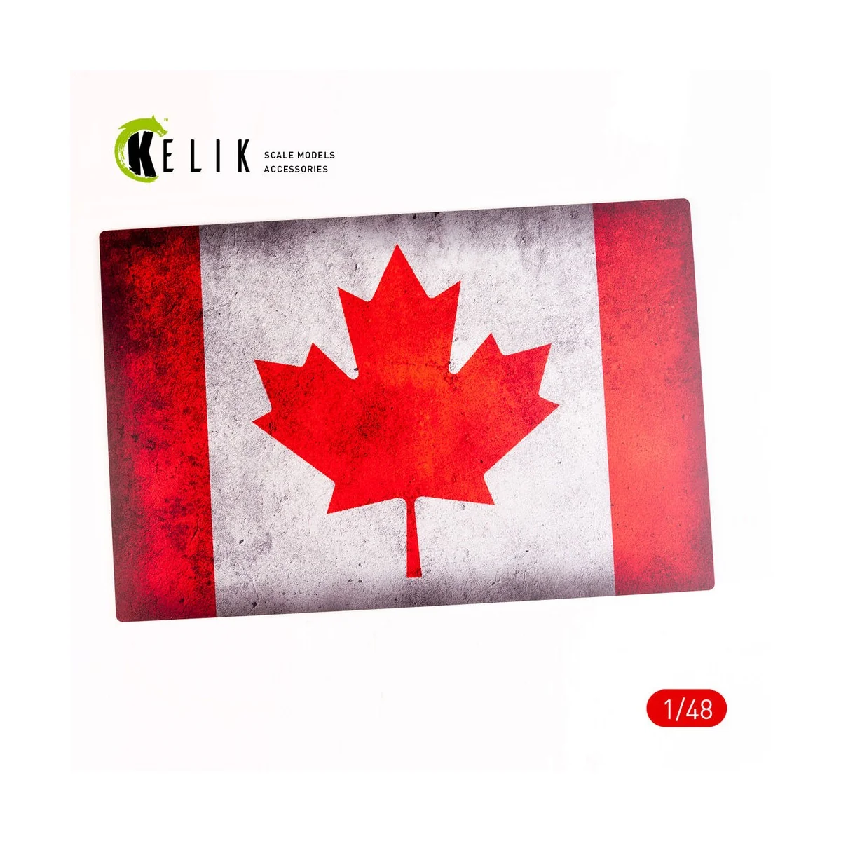 Canada Flag - Base - Acrylic 3 mm (410 x 270 mm) (410 g) (1/72 - 1/...