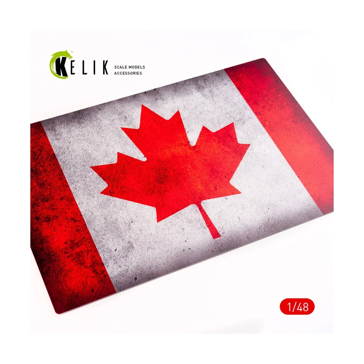 Canada Flag - Base - Acrylic 3 mm (410 x 270 mm) (410 g) (1/72 - 1/...