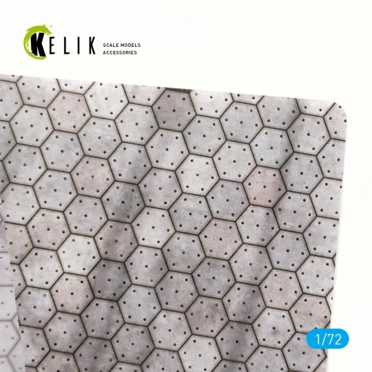 Swiss hexagonal concrete parking place Base - Acrylic 3 mm (280 x 1...