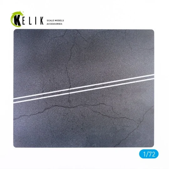 Asphalt road - Base - Acrylic 3 mm (180 x 214 mm) (130 g), 1/72 - K...