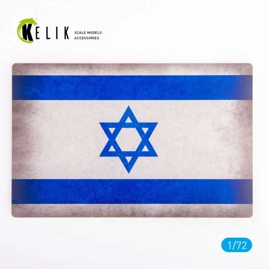 Israel Flag - Base - Acrylic 3 mm (280 x 180 mm) (170 g), 1/72 - Ke...