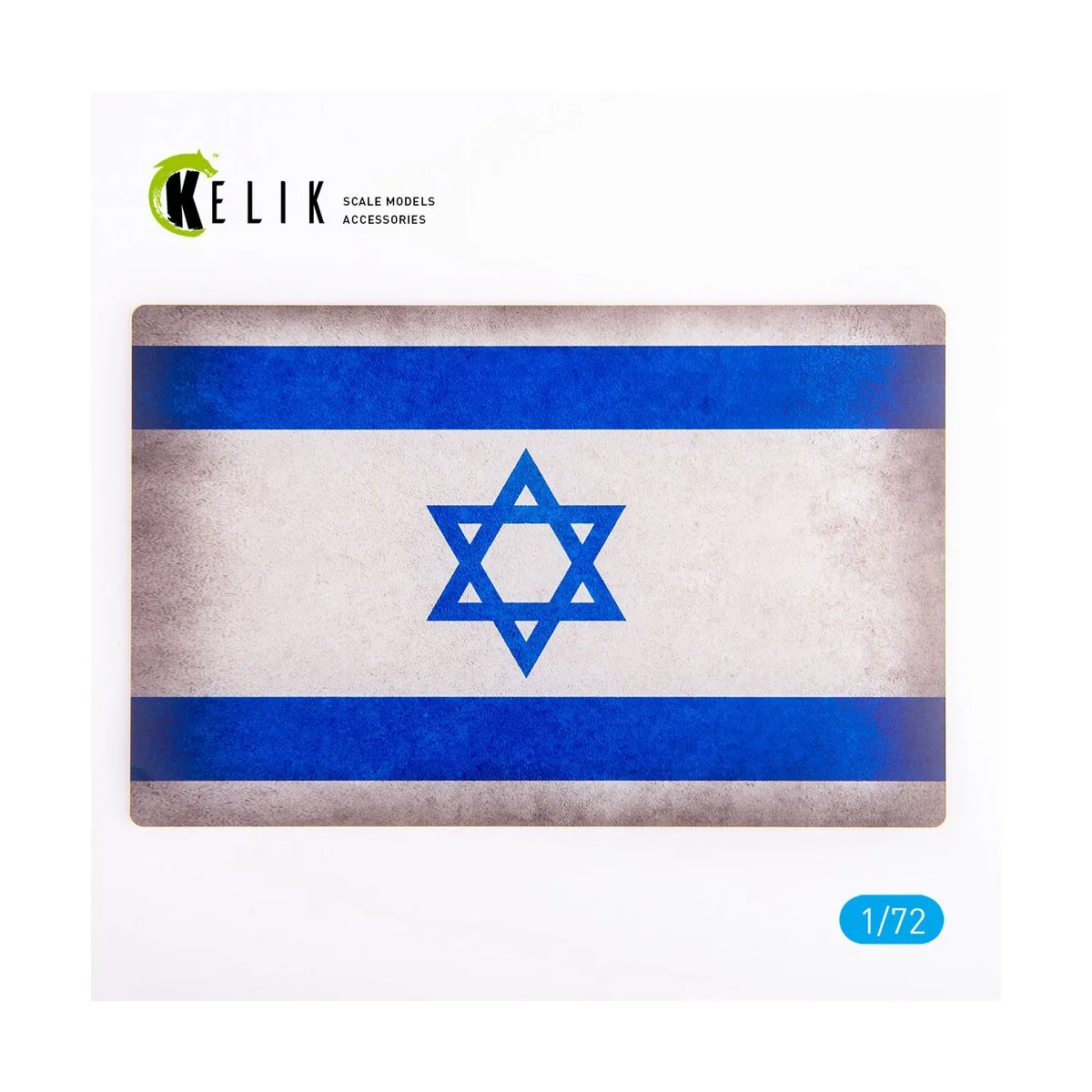 Israel Flag - Base - Acrylic 3 mm (280 x 180 mm) (170 g), 1/72 - Ke...