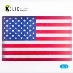 USA Flag - Base - Acrylic 3 mm (280 x 180 mm) (170 g), 1/72 - Kelik...