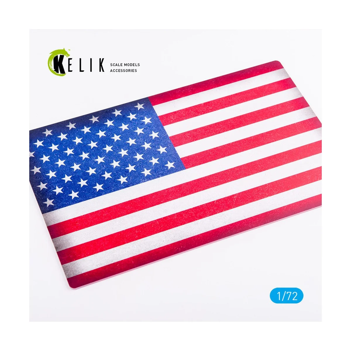 USA Flag - Base - Acrylic 3 mm (280 x 180 mm) (170 g), 1/72 - Kelik...
