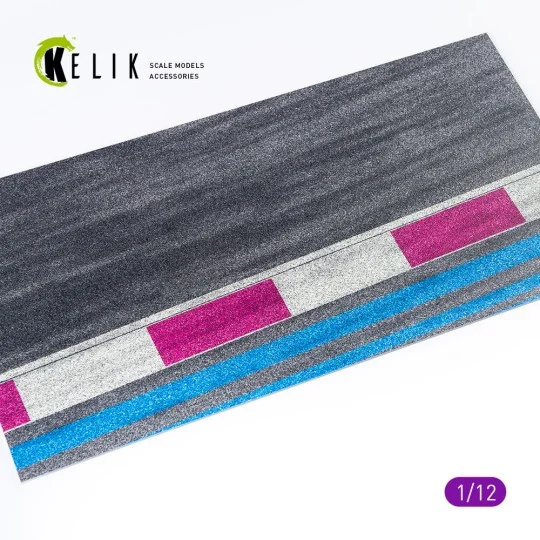 Asphalt road Moto race track type 3 Base - Acrylic 3 mm (180 x 357 ...