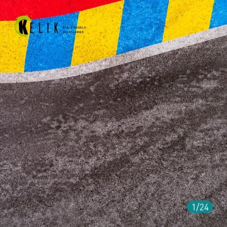Asphalt road 24 Hours of Le Mans Turn Base - Acrylic 3 mm (180 x 35...