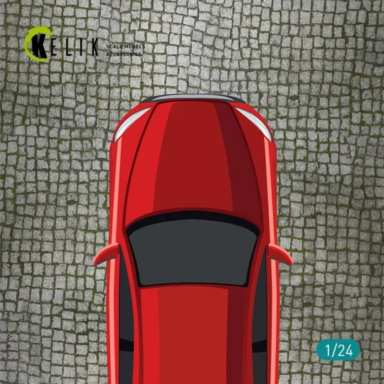 Paving stone road Base - Acrylic 3 mm (180 x 357 mm) (210 g), 1/24 ...