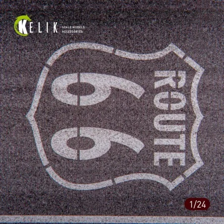 Route 66 - Base - Acrylic 3 mm (180 x 357 mm) (210 g), 1/24 - Kelik...