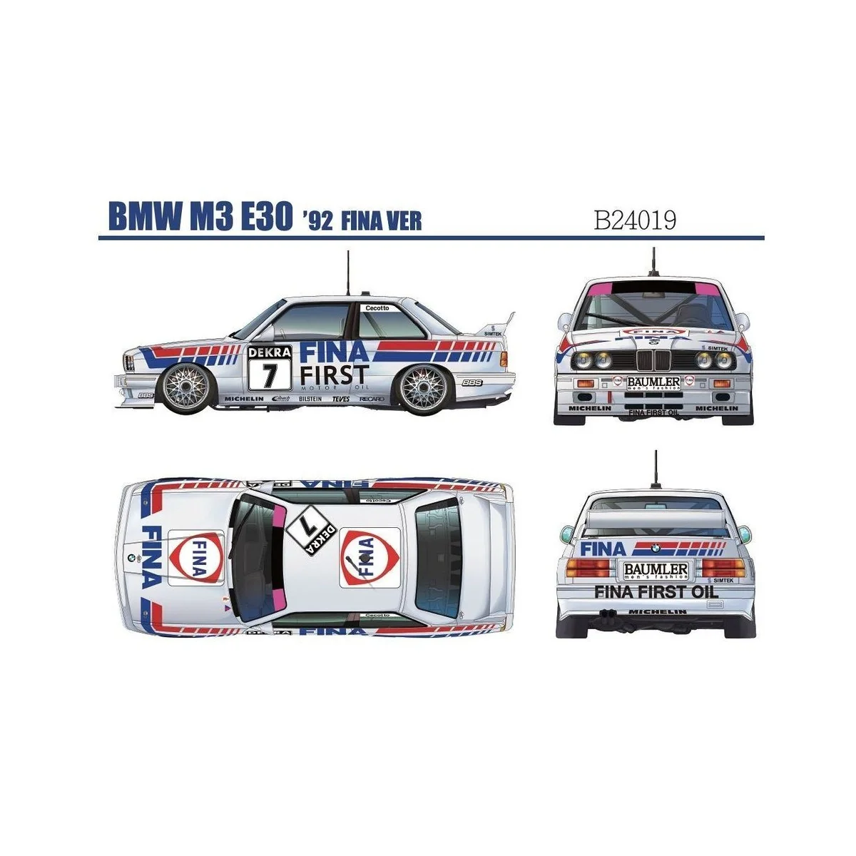 BMW M3 E30 1992 Sport Evolution II, 1/24 - NUNU-BEEMAX B24019