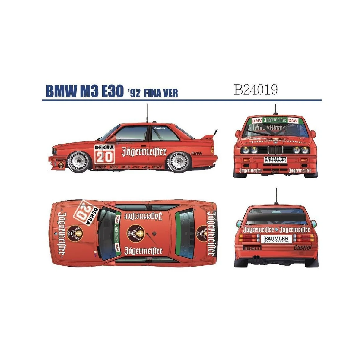 BMW M3 E30 1992 Sport Evolution II, 1/24 - NUNU-BEEMAX B24019