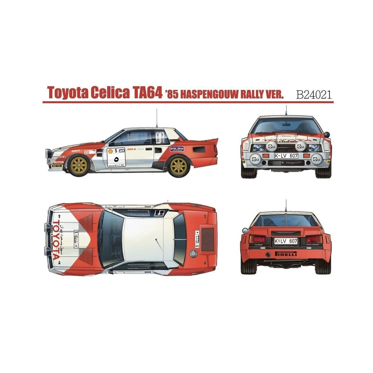 Toyota TA64 Celica '85 Haspengouw Rally Ver., 1/24 - NUNU-BEEMAX B2...